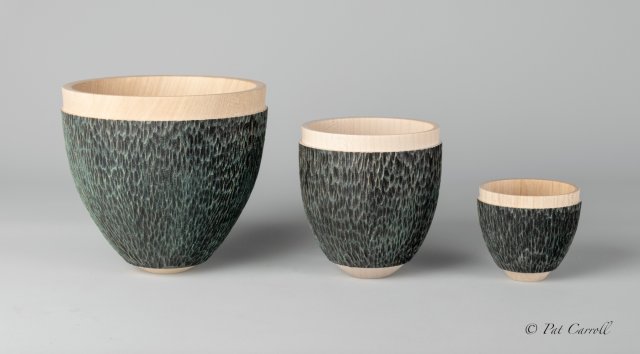Helen Bailey Woodturning: Trio of Vases
